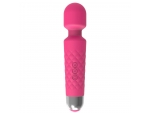 Розовый wand-вибратор с подвижной головкой - 20,4 см. #358039