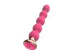 Розовый вибратор-ёлочка Mini Vibrator с пультом ДУ - 19 см. #358207