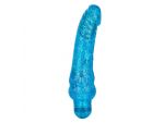 Синий вибратор-реалистик Sparkle Glitter Jack - 18,25 см. #359066