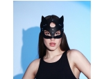 Оригинальная черная маска «Кошка» с ушками #365822