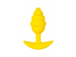 Желтая анальная втулка Vikki - 9 см. #366941