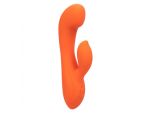 Оранжевый вибромассажер Stella Liquid Silicone Dual “G” - 17,75 см. #367104