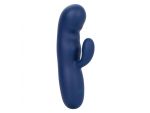 Синий вибромассажер-кролик Cashmere Silk Duo - 16,5 см. #367119