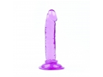 Фиолетовый анальный фаллоимитатор на присоске - 12 см. #368506