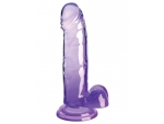 Фиолетовый фаллоимитатор с мошонкой на присоске 7’’ Cock with Balls - 20,3 см. #373369