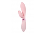 Нежно-розовый вибратор-кролик с независимыми моторчиками Indeep Malena - 21,5 см. #373576
