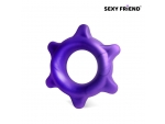 Фиолетовое эрекционное кольцо с шипиками #375473