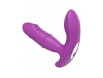 Фиолетовый вибратор Jack с клиторальной стимуляцией - 15 см.