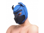 Синяя неопреновая БДСМ-маска Puppy Play #384474