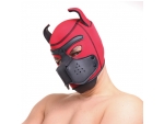 Красная неопреновая БДСМ-маска Puppy Play #384476