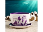 Горшок в форме чашки с лавандой «Эмма» #385615