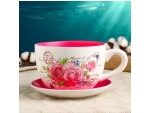 Горшок в форме чашки с розами «Эмма» #385616