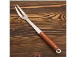 Вилка для мяса с деревянной ручкой - 36 см. #391263
