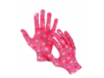 Нейлоновые перчатки с ПВХ-точками «Цветы» (размер 8) #392231