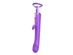 Фиолетовый двусторонний вибростимулятор Esther - 26,5 см. #397378