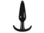Гладкая черная анальная пробка Jelly Rancher T-Plug Smooth - 10,9 см. #40497