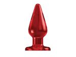 Красный акриловый анальный стимулятор Bottom Line Model 2 - 10,5 см. #40890