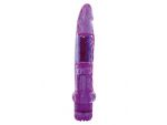 Фиолетовый вибратор-реалистик с блёстками JAMMY JELLY DAZZLY GLITTER- 18,5 см. #44623