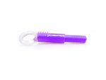 Фиолетовый ультратонкий вибратор в виде стика с эластичным силиконовым кольцом #44789