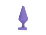 Фиолетовая анальная втулка с основанием-сердечком - 8,8 см. #45712