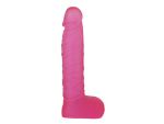 Розовый фаллоимитатор с мошонкой XSKIN 8 PVC DONG - 20,3 см. #46963