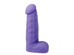 Фиолетовый фаллоимитатор среднего размера XSKIN 6 PVC DONG - 15 см. #46973