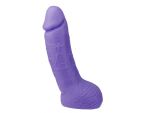 Фиолетовый дилдо с венозным узором XSKIN 6 PVC DONG - 15 см. #46976