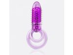 Фиолетовое виброкольцо с подхватом мошонки DOUBLE O 8 PURPLE #48062