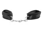 Чёрные наручники с карабинами Beginners Handcuffs #48925