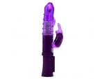 Фиолетовый вибратор MAGIC TALES SPELLING RABBIT со спиралью на стволе - 22,5 см. #49744