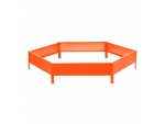 Оранжевая оцинкованная шестиугольная клумба (длина 140 см) #407409