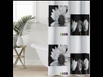 Штора для ванны «Белые цветы» (180х180 см) #407818