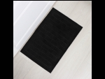 Черный придверный влаговпитывающий коврик без окантовки (37х57 см) #409462