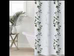 Белая штора для ванной комнаты «Вьюнок» (180х180 см) #409599