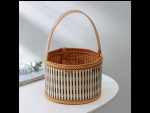 Коричневая бамбуковая корзина для хранения Nature (18х18х12 см) #409759