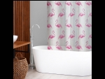 Штора для ванной комнаты с люверсами «Фламинго» (180х180 см) #410079