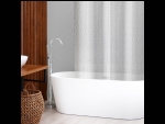 Белая штора для ванной «Геометрия» (180х180 см) #410312