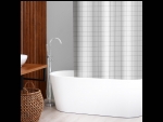Белая штора для ванной «Квадро» (180х180 см) #410316
