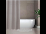 Серый набор для ванной «Селест»: штора и коврик #410561