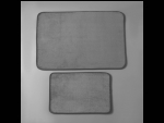 Набор из 2 серых ковриков для ванной с эффектом памяти #410571