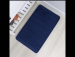 Темно-синий коврик для ванной в полоску с эффектом памяти (50×80 см) #410593