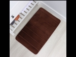 Коричневый коврик для ванной в полоску с эффектом памяти (50×80 см) #410594
