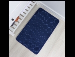 Темно-синий коврик для ванной с эффектом памяти и текстурой камней (50×80 см) #410595