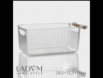 Прозрачный контейнер для хранения с ручкой «Кристалл» (28,5х15,3х11 см) #410627