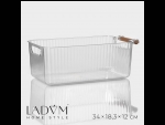 Прозрачный контейнер для хранения с ручкой «Кристалл» (34х18,3х12 см) #410629
