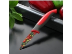Нож кухонный с антиналипающим покрытием Доляна «Русский узор», лезвие 8 см #412836