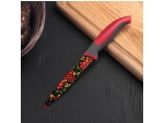 Нож кухонный с антиналипающим покрытием Доляна «Русский узор», лезвие 12 см #412837