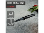 Нож для овощей Доляна «Грайм», лезвие 7,5 см, цвет чёрный #412930
