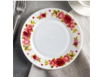 Тарелка десертная Доляна «Поэзия роз», d=17,5 см, стеклокерамика #413016