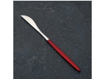 Нож столовый из нержавеющей стали Magistro «Блинк», длина 22 см, на подвесе, цвет серебряный, красная ручка #415554